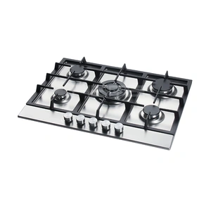 Chinese built-in 70cm 5 burner stainless steel gas stove